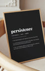 Definition Poster of Persistence on Midnight Ink background