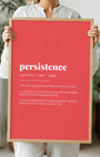 Definition Poster of Persistence on Strawberry background