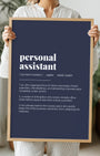 Definition Poster of Personal<br />Assistant on Deep Navy background