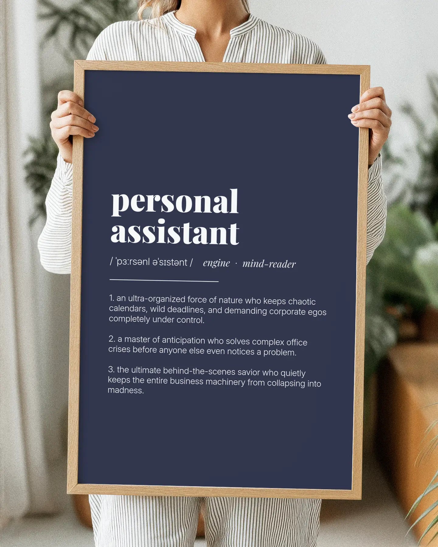Definition Poster of Personal<br />Assistant on Deep Navy background
