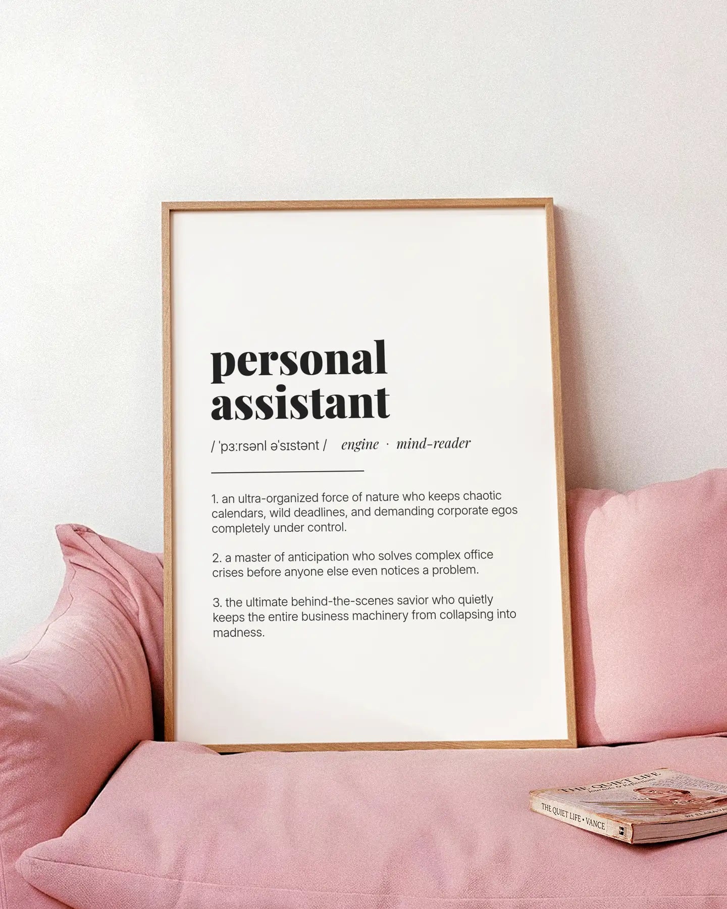 Definition Poster of Personal<br />Assistant on Gallery White background
