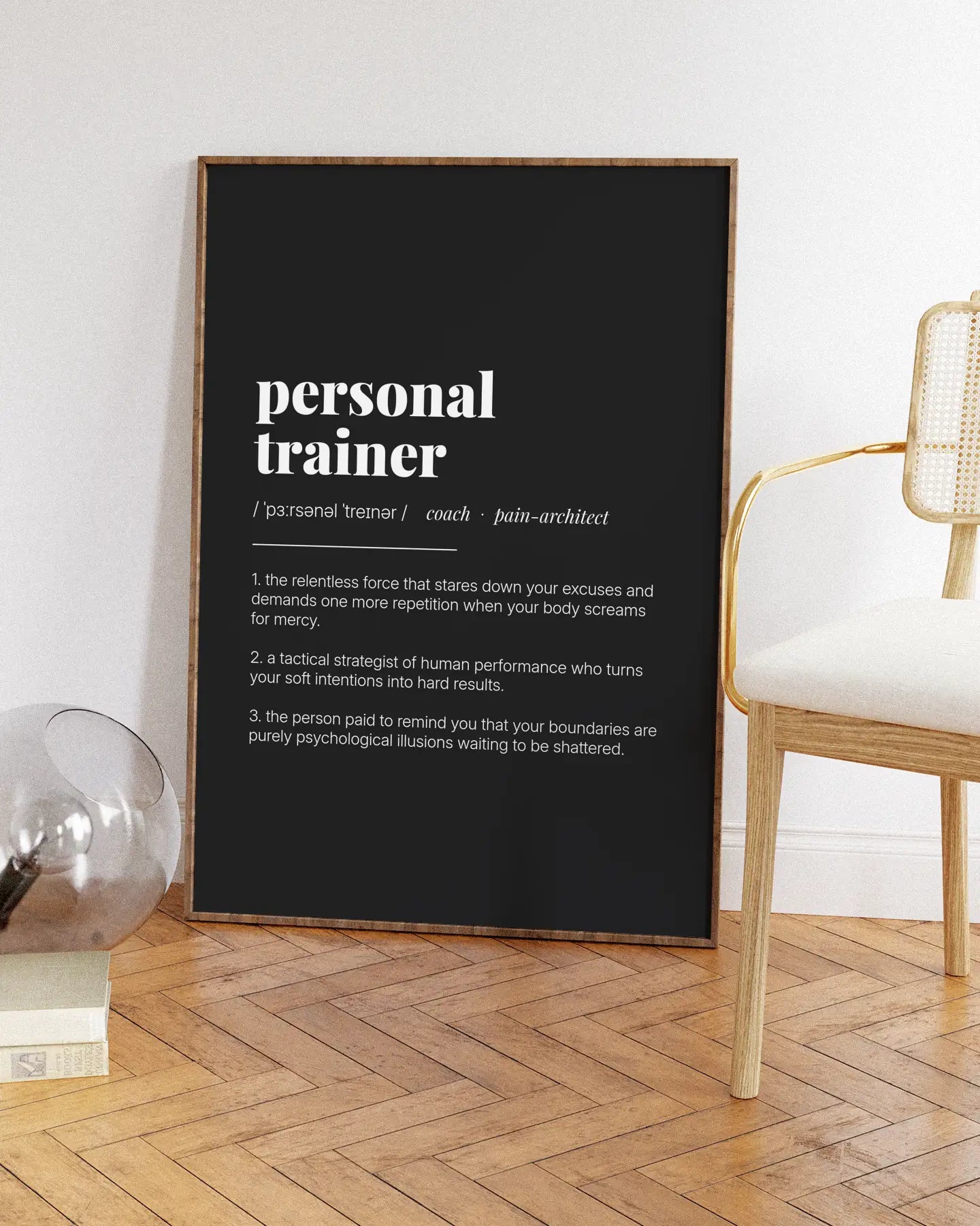 Definition Poster of Personal<br />Trainer on Midnight Ink background