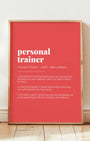 Definition Poster of Personal<br />Trainer on Strawberry background