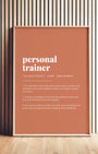 Definition Poster of Personal<br />Trainer on Terracotta background