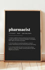 Definition Poster of Pharmacist on Midnight Ink background
