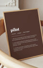 Definition Poster of Pilot on Espresso background