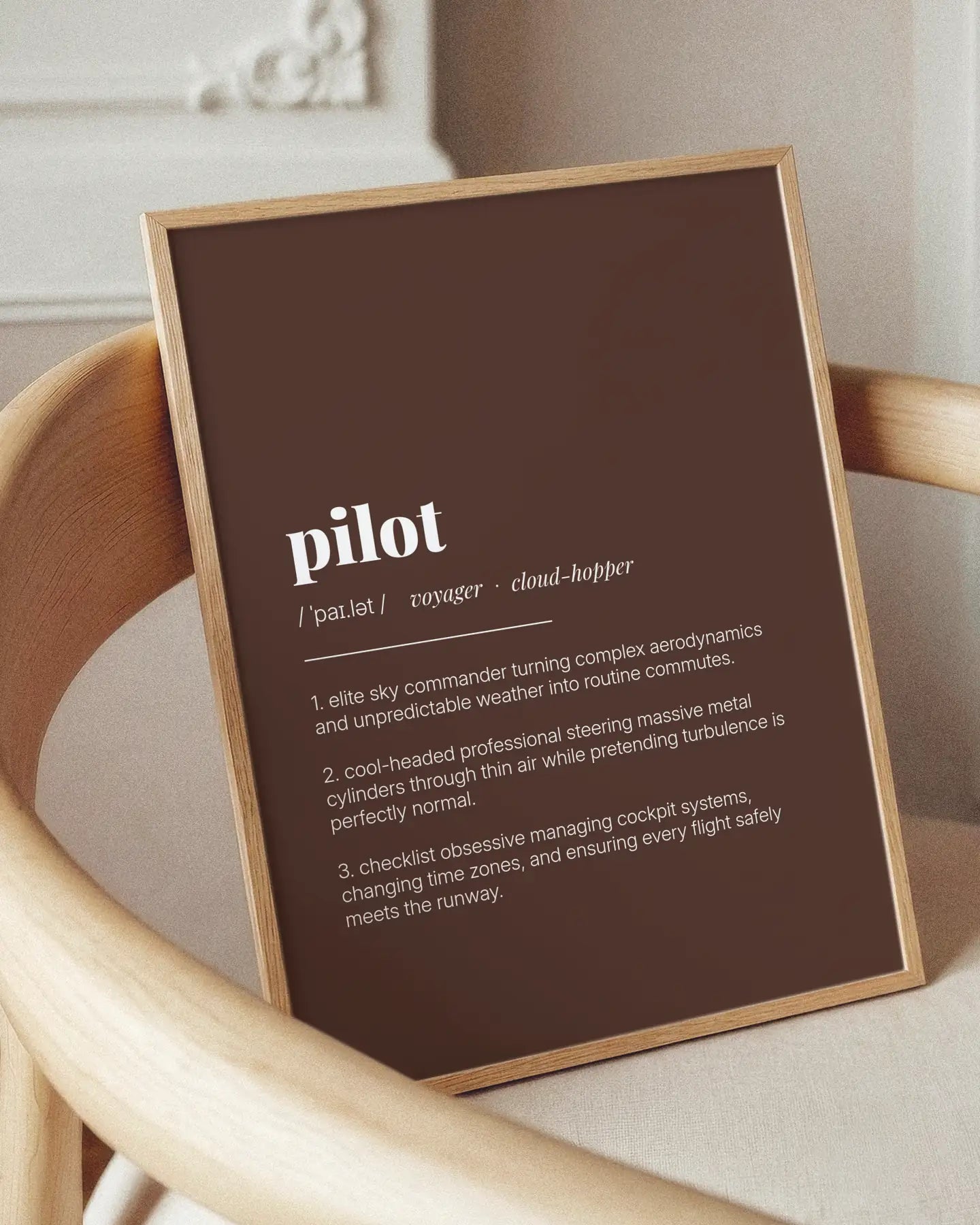Definition Poster of Pilot on Espresso background