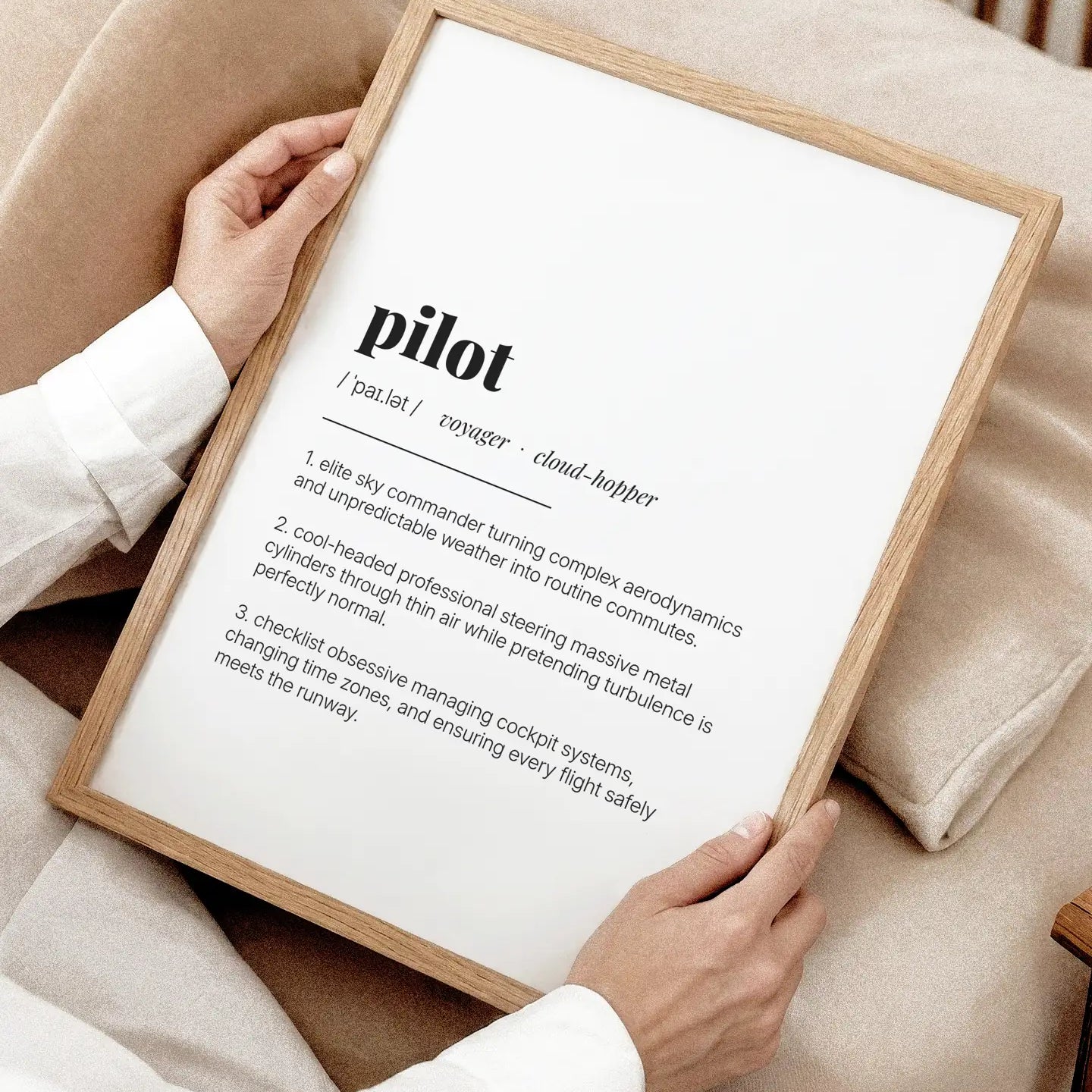 Definition Poster of Pilot on Gallery White background