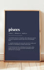 Definition Poster of Pisces on Deep Navy background