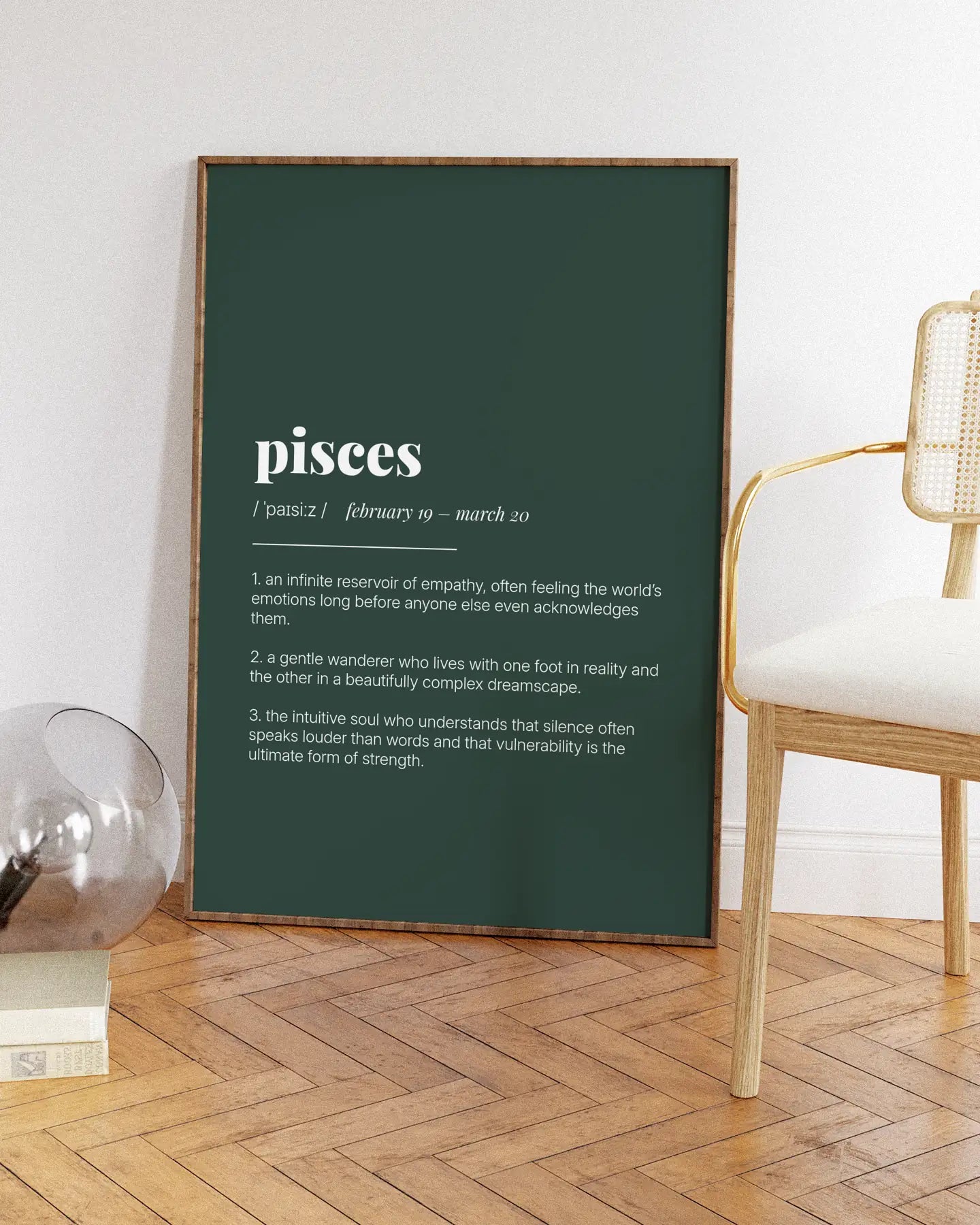 Definition Poster of Pisces on Emerald background