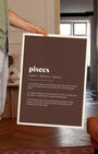 Definition Poster of Pisces on Espresso background