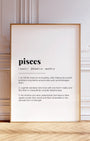 Definition Poster of Pisces on Gallery White background