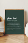 Definition Poster of Plant Dad on Emerald background