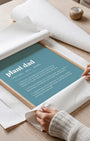 Definition Poster of Plant Dad on Sea Glass background