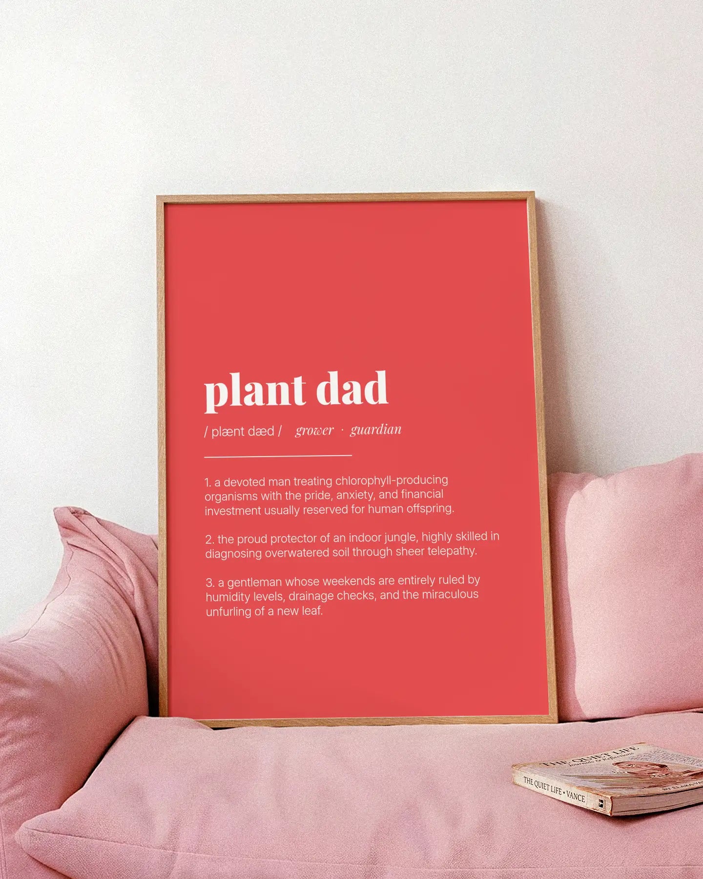 Definition Poster of Plant Dad on Strawberry background