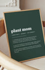 Definition Poster of Plant Mom on Emerald background
