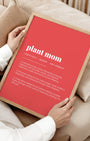 Definition Poster of Plant Mom on Strawberry background