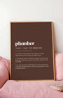 Definition Poster of Plumber on Espresso background