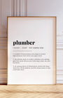 Definition Poster of Plumber on Gallery White background