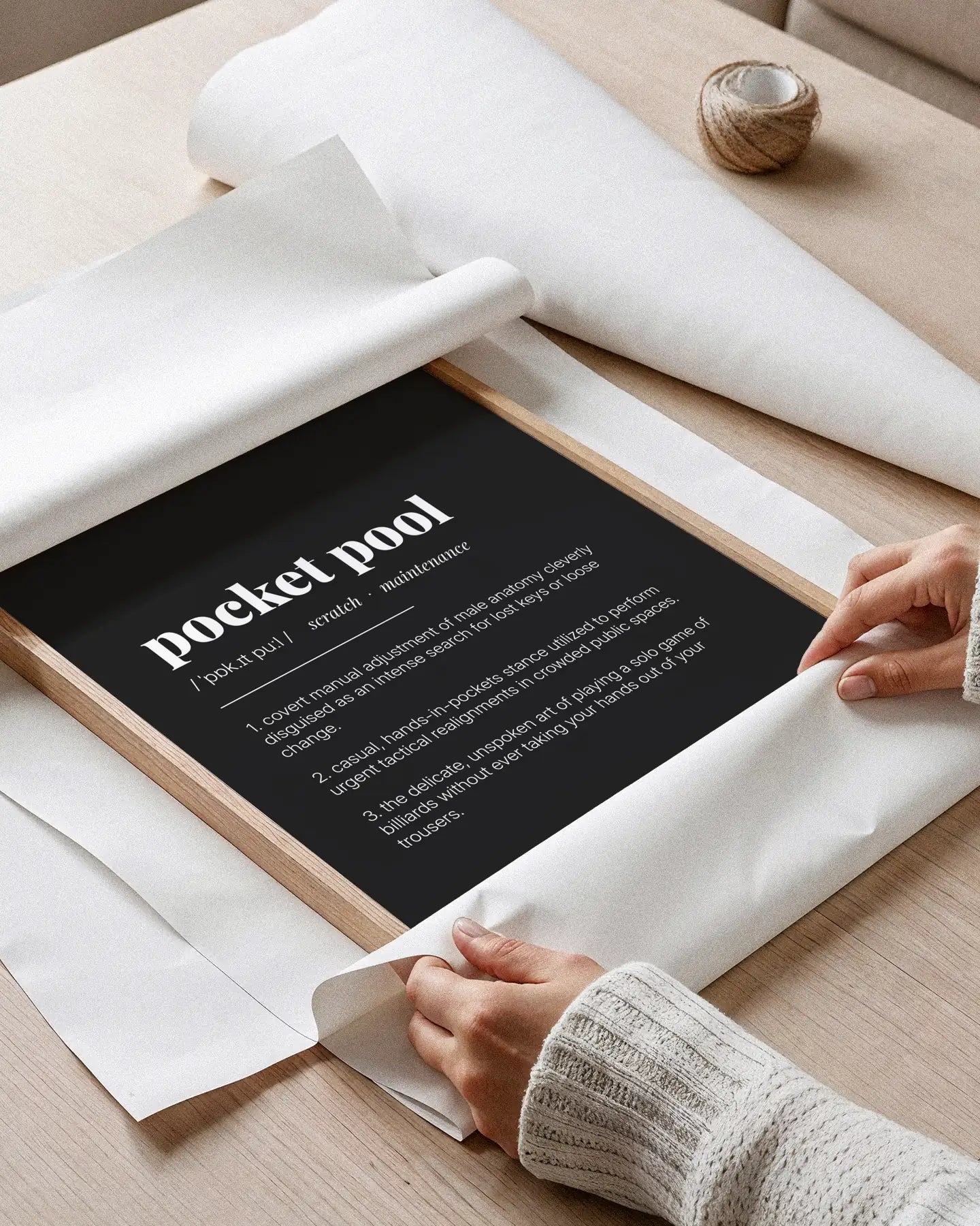 Definition Poster of Pocket Pool on Midnight Ink background