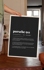 Definition Poster of Porsche 911 on Midnight Ink background