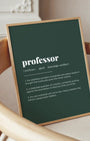 Definition Poster of Professor on Emerald background