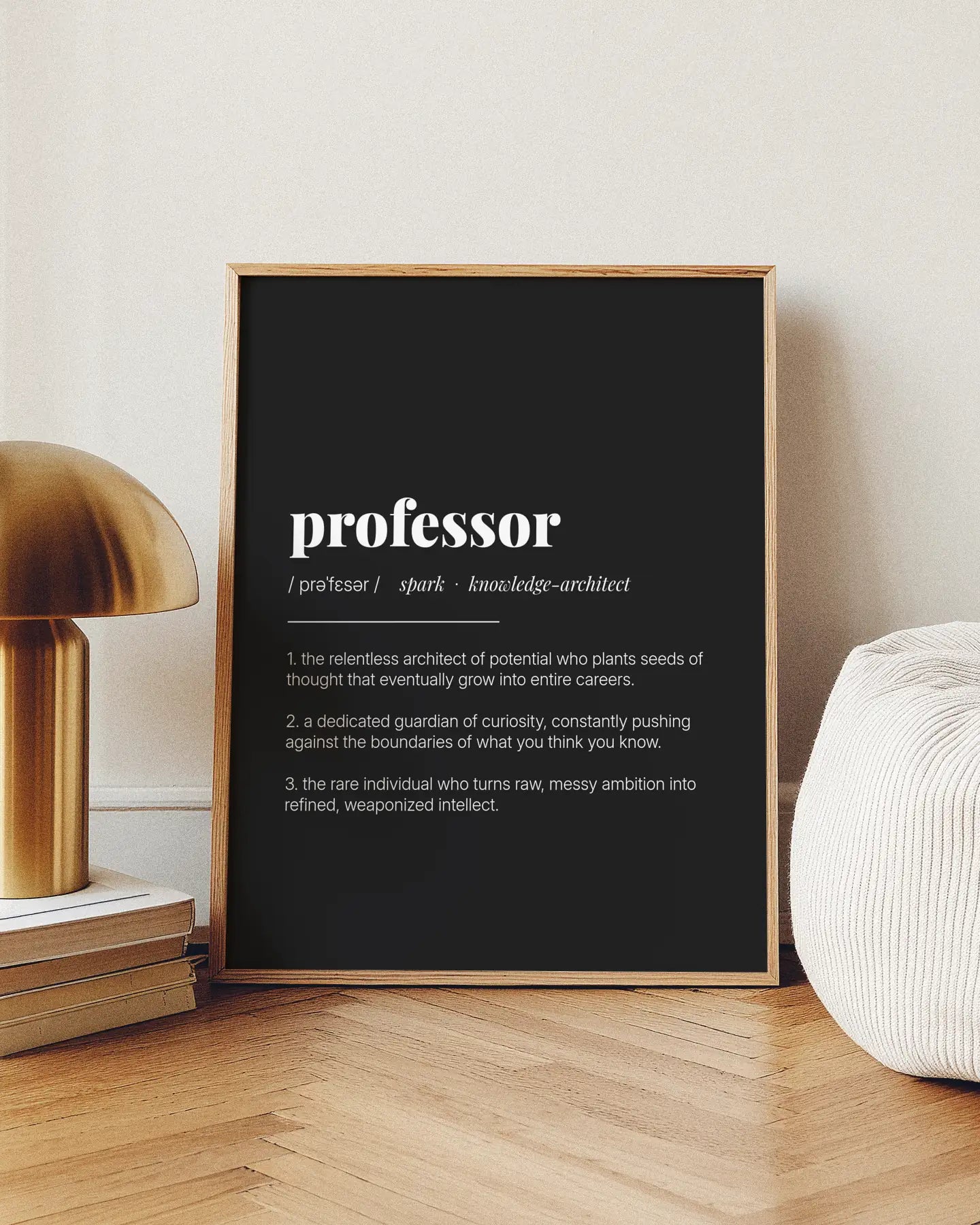 Definition Poster of Professor on Midnight Ink background
