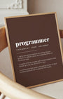 Definition Poster of Programmer on Espresso background