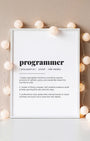Definition Poster of Programmer on Gallery White background