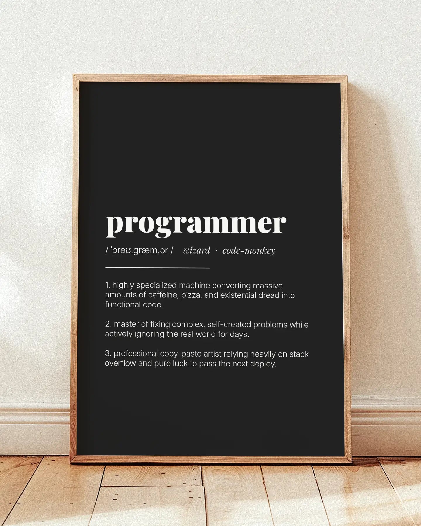 Definition Poster of Programmer on Midnight Ink background