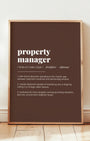 Definition Poster of Property<br />Manager on Espresso background