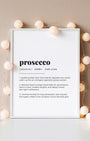Definition Poster of Prosecco on Gallery White background