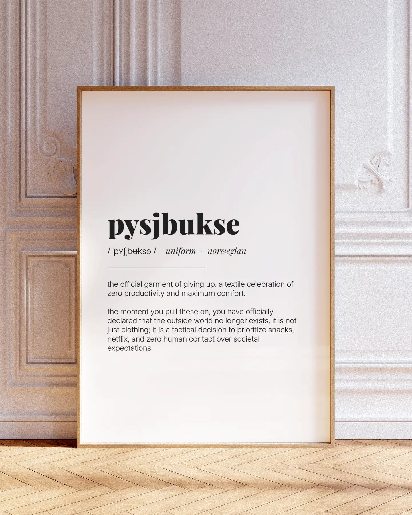 Definition Poster of Pysjbukse on Gallery White background