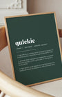 Definition Poster of Quickie on Emerald background