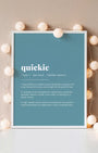 Definition Poster of Quickie on Sea Glass background