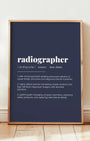 Definition Poster of Radiographer on Deep Navy background