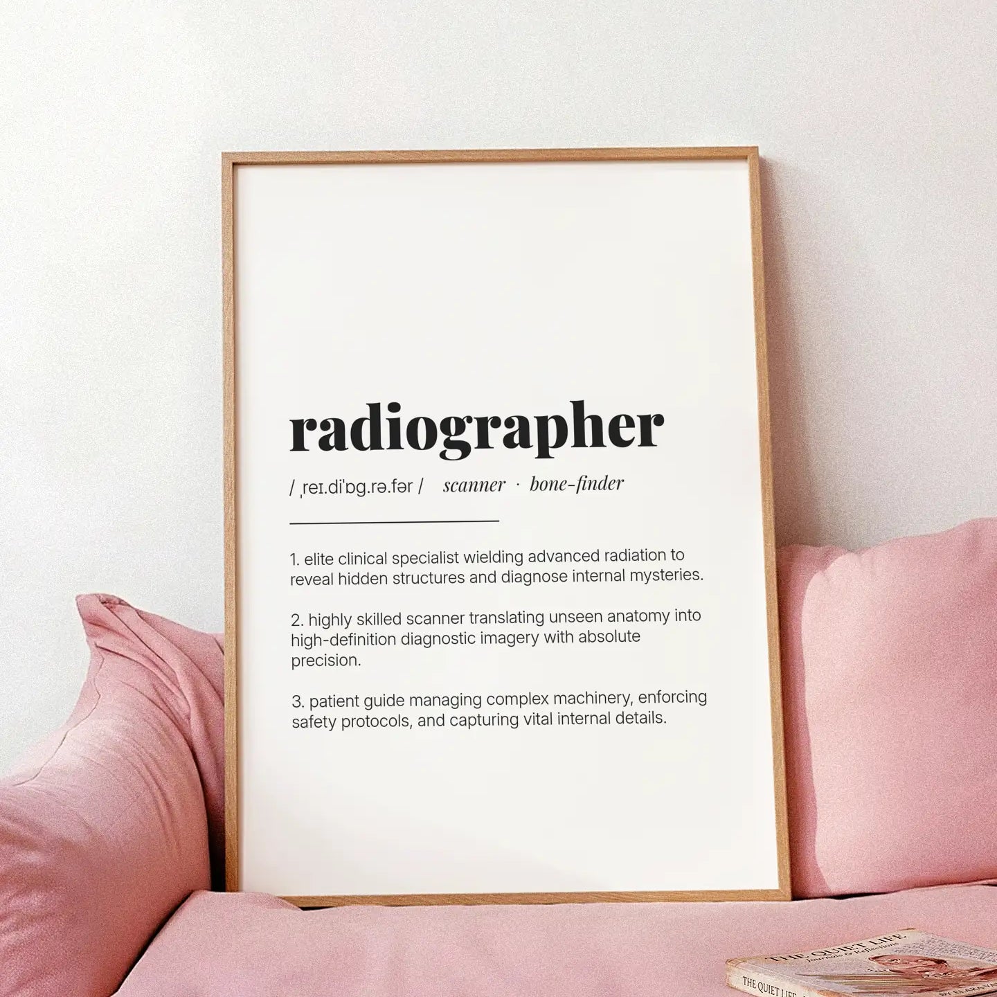 Definition Poster of Radiographer on Gallery White background