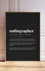 Definition Poster of Radiographer on Midnight Ink background