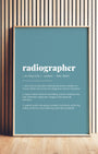 Definition Poster of Radiographer on Sea Glass background