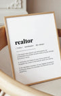 Definition Poster of Realtor on Gallery White background