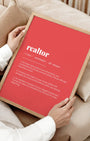 Definition Poster of Realtor on Strawberry background