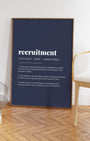 Definition Poster of Recruitment on Deep Navy background