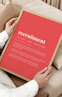 Definition Poster of Recruitment on Strawberry background