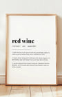 Definition Poster of Red Wine on Gallery White background