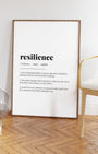 Definition Poster of Resilience on Gallery White background