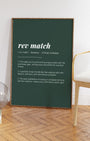Definition Poster of Rev Match on Emerald background