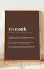 Definition Poster of Rev Match on Espresso background