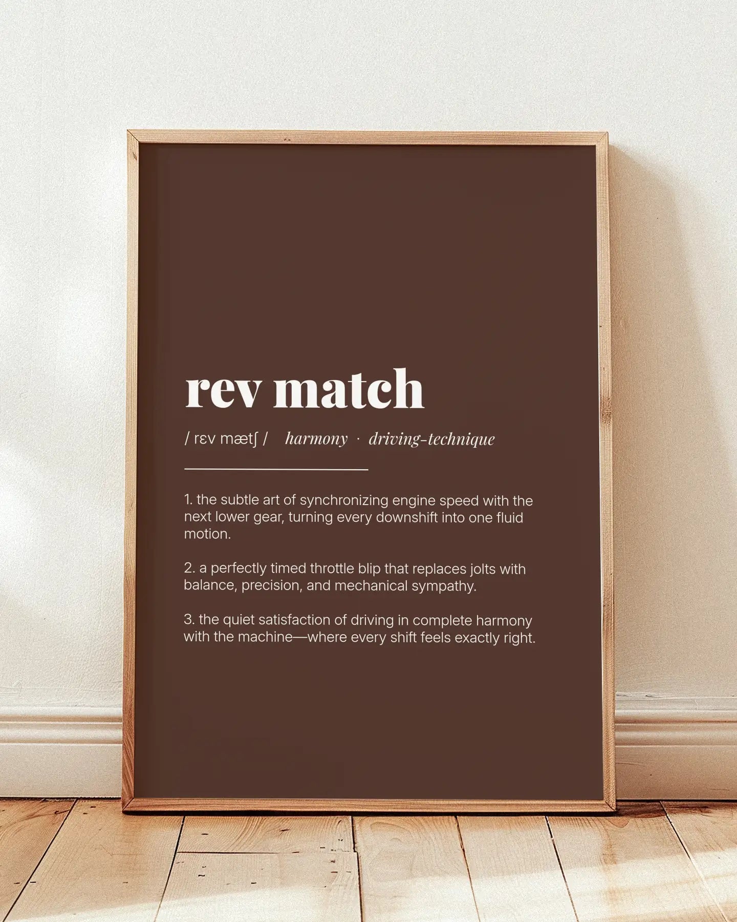 Definition Poster of Rev Match on Espresso background