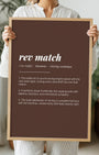 Definition Poster of Rev Match on Espresso background