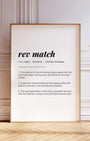Definition Poster of Rev Match on Gallery White background